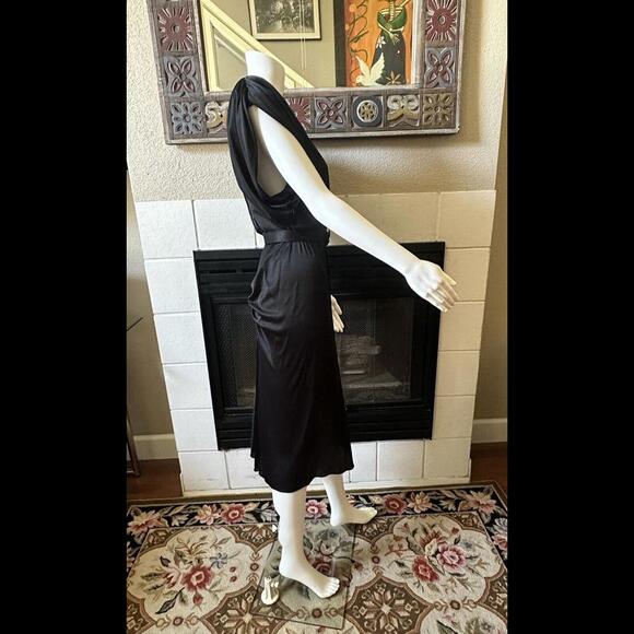 VTG A La Carte California Size 7-8 Black Evening Dress Polyester Original Belt - Picture 13 of 15
